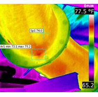 炼油设备腐蚀部位的红外热成像仪检测